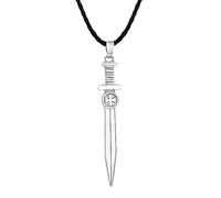 ZIAFRPN Espada Punk Cruz Neckalce para Hombres Caballeros Templarios Símbolo Carta Medieval Abridor de Sobres Soldados de Cruz Pattée Catholi