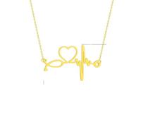 ZIAFRPN Estetoscopio de Acero Inoxidable Collar de latidos del corazón para Mujeres Collares y Colgantes de corazón Enfermera médica Regalo de Amante médico