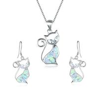 ZIAFRPN Estilo de moda Conjunto de accesorios de animales Lindo collar colgante Earrgs Mujeres Weddg compromiso Fiesta de cumpleaños Joyería