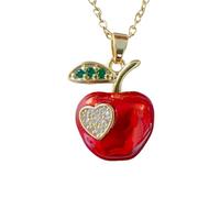 ZIAFRPN Exquisito, Moderno, Versátil, Micro Incrustado con Amor, Acero Inoxidable, Encantador Collar Rojo, Clásico y Personalizado para