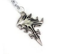 ZIAFRPN Final Fantasy VIII Llavero Durmiente León Corazón Griever Squall Leonhart Cabeza de León Collares Colgantes Moda Hombres Mujeres Joyería