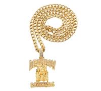 ZIAFRPN Hip Hop DEATHROW Records Collar de Prisionero Accesorios Colgantes de estrás para Hombre y Mujer Joyería LCD
