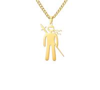 ZIAFRPN Hip Hop Dibujos Animados Samurái japonés Collar Ninja Colgante de héroe de Anime de Acero Inoxidable Regalos creativos de joyería para Hombres y Mujeres