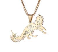 ZIAFRPN Hip Hop Hollow Animal Snow Mountain Fox Colgante Collar Hombres Mujeres Moda Navidad Joyería Regalo felicitaciones Regalos