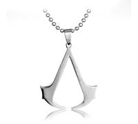 ZIAFRPN Juego Assassin Colgante Collares Mujeres Ahuecado Cadena De Acero Inoxidable Collar Geometría Joyería Regalos
