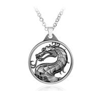 ZIAFRPN Juego de Encanto Vintage de Moda Mortal Kombat Collar Dragón Tótem Collar Holder Regalo para Accesorios para Hombres
