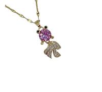 ZIAFRPN La Moda Puede amar el Collar de pez Dorado pequeño, Exquisito Encanto koi pequeño, Todo a Juego, Colgante de Cadena de suéter, Regalo para Personas Mayores.