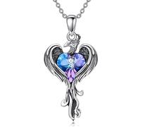 ZIAFRPN Misterioso Collar Colgante Fénix Oscura Exquisito Accesorios de Joyería para Mujer Amante Festival de Compromiso Regalo de Cumpleaños
