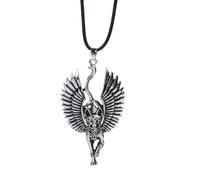 ZIAFRPN Mitología del Antiguo Egipto Semental Galopante Abrigo de Joyería Pesada Cadena a Juego Colgante Grabado Collar Accesorios