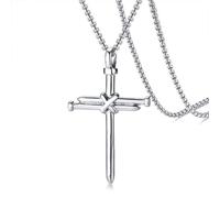 ZIAFRPN Moda Chiodo Croce Collana per Uomini e Donne di Modo Cool Style Pendente Personalità Accessori prezzie