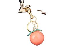 ZIAFRPN Moda Delicioso Llavero de Melocotón Frutas de Verano Lujoso Llavero de Frutas para Mujeres Hombres Joyería Bolsa Accesorios Clave Regalo