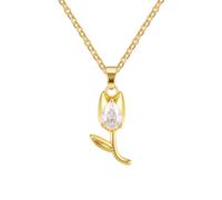 ZIAFRPN Moda Graziosa Tulipano Fiore Collane per Le Donne Ragazze, Colore Oro Amore per Sempre Ciondolo Collare, Regali per Festa di Compleanno pricee