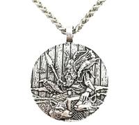 ZIAFRPN Moda Norse Lupo E Corvo Amuleto Vichingo Pendente Collana Talismano per Le Donne Uomini prezzie