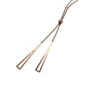 ZIAFRPN Nicho de Lujo Ligero Collar de Borla Triangular Tipo Tirador de Alta Gama Encanto de Moda para Damas Cadena de clavícula Boudoir Miel Regalo de Fiesta