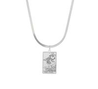 ZIAFRPN S Tarot The Fool Colgante Cadena de Hueso de Serpiente Joyería Minimalista Personalizada de Moda