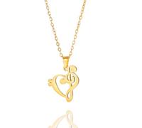 ZIAFRPN Símbolo de la música colgante de amor lindo collar de tendencia de moda kawaii Collar colgante de moda Joyería