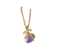 ZIAFRPN Tendencia clásica luz Color de Lujo Aurora luciérnaga Collar de Damas Viento frío diseño de nicho Piedra Luna Todo el Partido Colgante Regalo