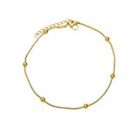 ZIAFRPN Tobilleras la cadena la cadena cuentas la serpiente para las mujeres Tobillera cuentas color dorado vintage Joyería pie pierna verano femenina Regalo playa Regalos moda
