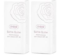 Ziaja SATIN GLOW Crema de día hidratante con SPF30 50ml (Paquete de 2)