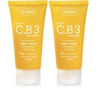 Ziaja Vitamina C.B3 Niacinamida Crema de Noche 50 ml (Paquete de 2)