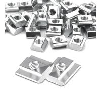 Ziamzra 80 Piezas Deslizante Tuerca M5 Tuercas Deslizantes Serie 20 Tuerca en T European Standard Carbono Tuerca de Ranura para Accesorios de Perfil de Aluminio Perfiles de Extrusión de Estándar