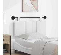 Ziaphsol Cabecero colgante de tela blanca 110 x 55 cm, panel de pared moderno, cabecero tapizado para dormitorio, habitación de invitados, habitación juvenil, cama doble, incluye kit de montaje