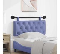 Ziaphsol Cabecero colgante de tela vaquera azul con acolchado, montaje en pared, 110 x 55 x 7 cm, para dormitorio, habitación de invitados, habitación juvenil, diseño que ahorra espacio, incluye kit