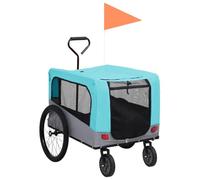 Ziaphsol En remolque de bicicleta para perros y cochecitos de bebé amarillo y gris, cochecito de perro, cochecito de gato, cochecito de mascotas, plegable, carrito de transporte, carrito de viaje