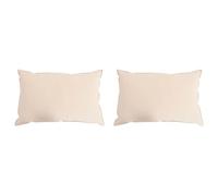 Ziaphsol Juego de 2 almohadas de fibra de kapok, color beige, 70 x 90 cm, funda de algodón, transpirable, para dormir cómodamente durante todo el año