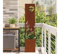 Ziaphsol Lona de acero resistente a la intemperie para jardín de 32 x 150 cm, con incrustaciones decorativas, mate para privacidad en terraza y jardín