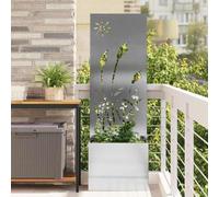 Ziaphsol Lona de privacidad para jardín, diseño ligero, 50 x 150 cm, de acero inoxidable con acabado mate y marquetería decorativa para terraza y jardín