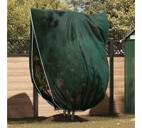 Ziaphsol Protección invernal para plantas, cubierta de vellón con cremallera, verde, 2,4 x 2 m, tela no tejida, reutilizable para plantas exteriores, protección contra el frío, cuidado del jardín