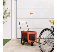 Ziaphsol Remolque de bicicleta para perros, color amarillo y negro, de tela Oxford y hierro, plegable con ventana de red, capacidad de carga, 54,5 x x x para excursión, ciudad y parque