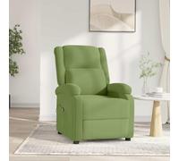 Ziaphsol Sillón de relax eléctrico de terciopelo verde claro con respaldo ajustable y reposapiés, giratorio, ergonómico, cómodo para salón, dormitorio, oficina, ideal para leer, relajarse