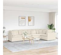 Ziaphsol Sofá esquinero modular con cojín de terciopelo en crema, sofá cama para sala de estar y oficina, muebles de salón, extensible con función de sueño, diseño acogedor, estilo vintage escandinavo