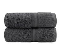 Ziaphsol SOLUND - Juego de 2 toallas de invitados, color antracita, 30 x 50 cm, 100% algodón hilado en anillo, 600 g/m², certificado Öko-Tex Standard 100, suaves absorbentes para baño, ducha, sauna