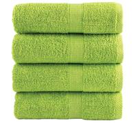 Ziaphsol SOLUND - Juego de 4 toallas de invitados, color verde manzana, 30 x 50 cm, 600 g/m², 100% algodón hilado en anillo, certificado Öko-Tex Standard 100, absorbentes para baño, ducha, sauna