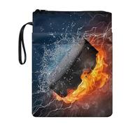 ZIATUBLES Funda de libro con estampado de hockey sobre hielo para tapa dura, bolsa de almacenamiento de la Biblia, funda de libro para los amantes de los libros, aula, escuela, biblioteca, oficina,