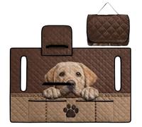 ZIATUBLES Funda para asiento de carrito de golf, diseño de perro labrador retriever, plegable, con bolsillos, acolchado acolchado, fácil de transportar y limpiar