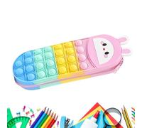 Zibeem Bonito estuche para lápices, estuche para lápices, bolsa sensorial divertida para viajes, niñas, niños, preescolar, escuela en casa, Conejo, Refer to description, Unisex
