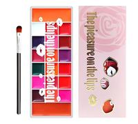 Zibeem Brillo Labial Colorido,Paleta De Sombras De Ojos 20 Colores Para Maquillaje | Rubor Tintado Mate Ligero, Resistente Al Agua Y Antimanchas Para Fiestas, Noche Y Uso Diario