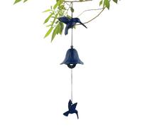Zibeem Campanas de viento al aire libre, colibrí al aire libre, campanillas de viento para patio, adornos decorativos, decoración de jardín para árbol, camino, porche, balcón, patio, interior, mujeres