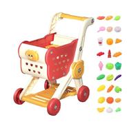 Zibeem Carrito De Compras Juguete Infantil,Juego De Role-Play con Accesorios De Alimentos Y Supermercado | Juegos De rol para Niños Pequeños, Niños, Niñas Y - Juguete Educativo para