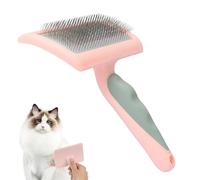 Zibeem Cepillo de para mascotas, cepillo para perros para mudar - Peine para derramar gatitos,Peines para gatos con mango ergonómico, peines para mascotas con dientes curvos, depilación flotante para