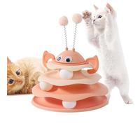 Zibeem Juguetes De Interior para Gatos | Torre Giratoria con Bolas - Juguetes Divertidos para Gatos de Interior Juegos Interactivos - para Enriquecimiento y Estimulación Mental Física