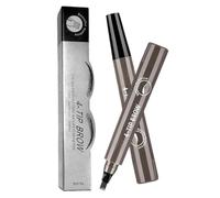 Zibeem Lápiz para cejas, lápiz de cejas de 4 puntas, tinte de larga duración, impermeable, compacto, herramienta precisa para el hogar, viajes, chica salvaje