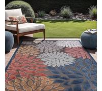 ZIBENE Alfombras Antideslizantes e Impermeables, Antideslizantes, Patrones Vegetales, alfombras regionales, autocaravanas, Camping, balcón Rug, Disponibles en Varios tamaños.[120X160cm]