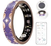 ZIBENE Anillo Inteligente Impermeable para Hombres y Mujeres, Rastreador de Salud para la Actividad Diaria, Anillo de Fitness Recargable con Seguimiento de Sueño/Pasos/Calorías (Purple 8#).