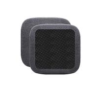 ZIBENE Cojines Cuadrados para taburetes de Bar 35x35cm, Cojines Cuadrados para sillas de Comedor Juego de 2, Cojines de Espuma con Memoria Lavables para Asientos de Comedor Gris Oscuro