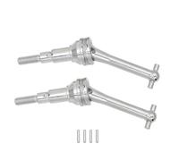 ZIBOXI 2 Ejes de transmisión CVD de Metal for camión MJX 1/14 14301, 14302 y 14303, Piezas de actualización for Coche RC Dog Bone 14410(2Pcs Silver)